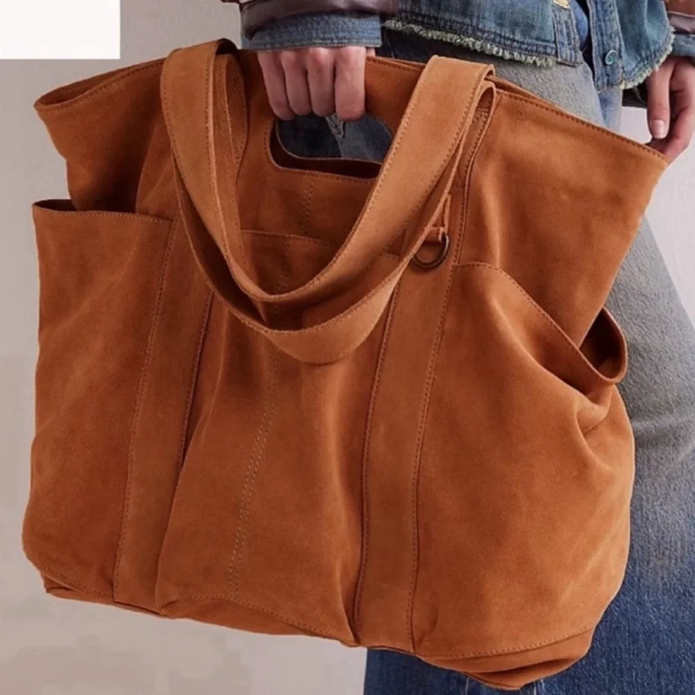 Free People Suede Caravan Tote❤️NWOT - Picture 4 of 4